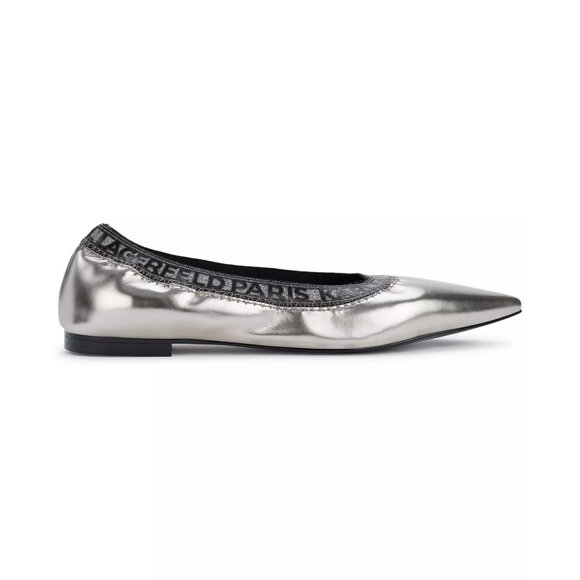 Karl Lagerfeld Paris Women's Vinette Pointed Toe Ballet Flats - Picture 2 of 5